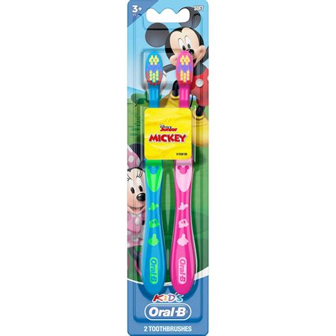 Oral B Kids Mickey And Minnie Mouse Toothbrush 2 Ct Tooth Brushes