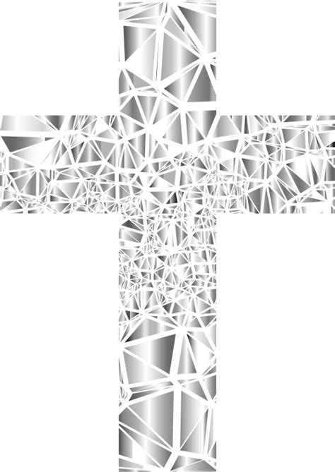 Clipart Low Poly Stained Glass Cross 4 No Background