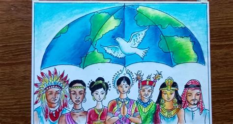 Cultural Diversity Culture World Drawings Sketches The World