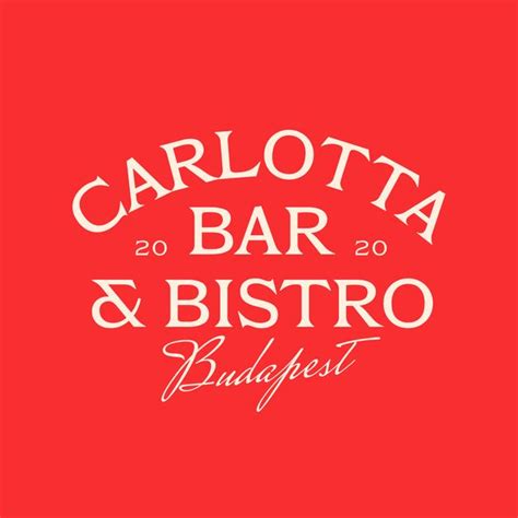 Carlotta Bar And Bistro Minimal Typography Logo Design Template