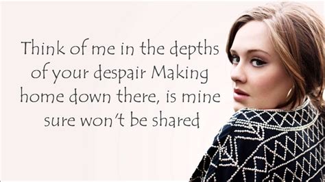 Adele Rolling In The Deep Lyrics Video Youtube