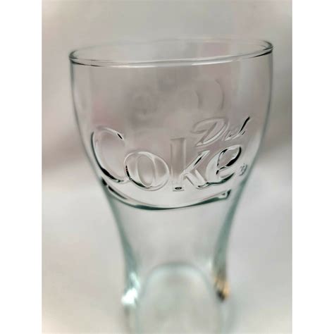 1 16 Oz Clear Glass Skinny Diet Coke Glasses From Coca Cola Etsy