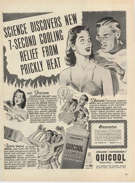 Vintage Sunburn Relief Ad Mennen Quicool Retro Ads Vintage