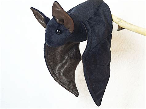 Bat Plush Cute Plush Stuffed Animal Black Bat Etsy