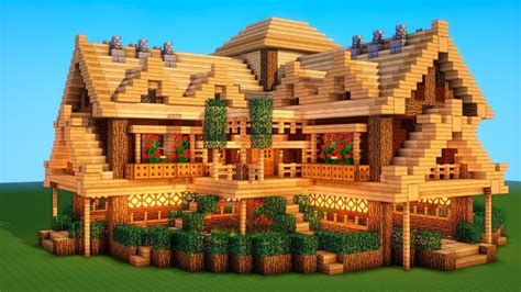 Minecraft Bauwerke Big Minecraft Houses Minecraft Villa Construction