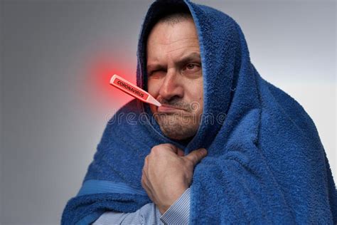 Sick Man With Fever Stock Photo Image Of Illness Covid 178307398