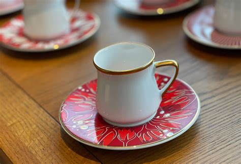 Turkish Coffee Cups And Saucers Sets Pcs Handmade Etsy