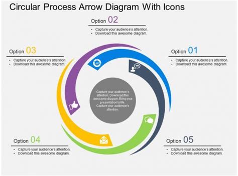 Pf Circular Process Arrow Diagram With Icons Flat Powerpoint Design Powerpoint Slide Templates