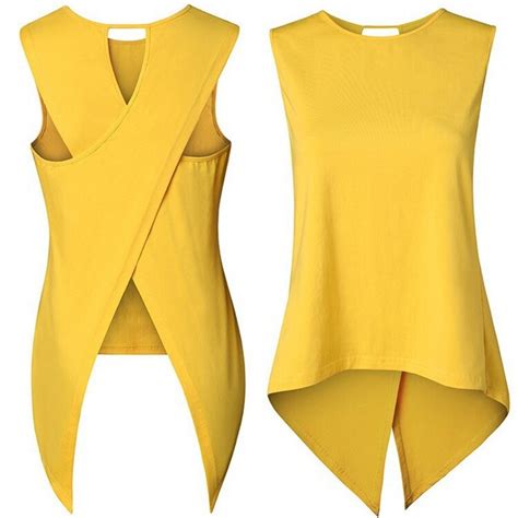 European New Product Spring And Summer Fashion Sleeveless Female Sex Back Crossing Self