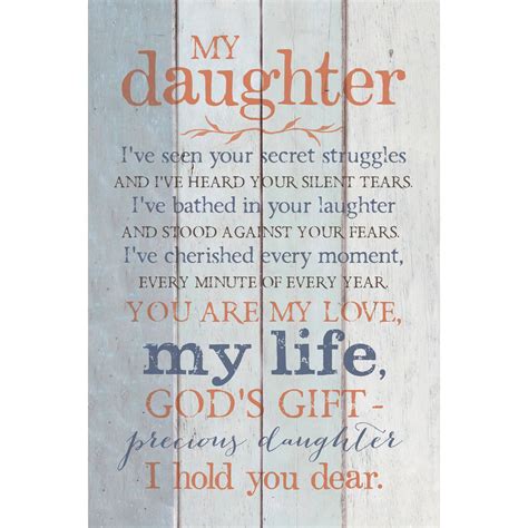 Amazon.com: Daughter Gift, Daughter Quote Sign, Unique Daughter Gift, Daughter Quote Print 