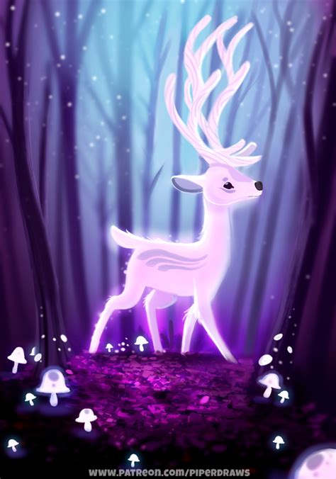 2745 Glowing Deer Illustration By Cryptid Creations On Deviantart