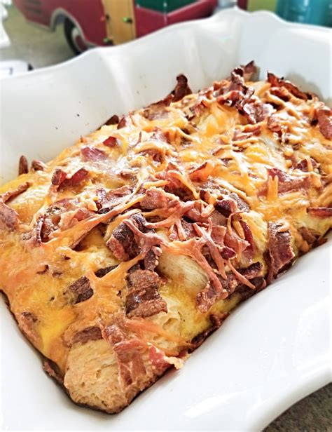 Flip bacon slices with kitchen tongs and return to oven. Bacon Breakfast Bubble Bake - Stef's Eats and Sweets