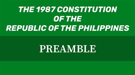 Preamble The 1987 Constitution Memory Aid Audio Codal Youtube
