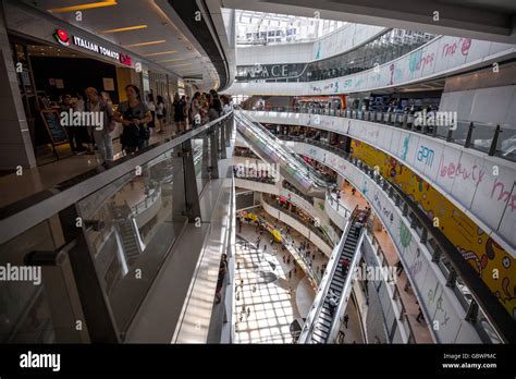 Kwun Tong Hong Kong July 07 2016 People Shopping Inside Apm Shopping Mall In Kwun Tong