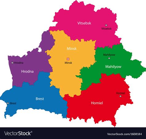 Belarus Map Royalty Free Vector Image Vectorstock