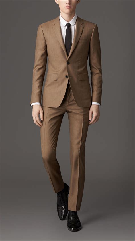 Slim Fit Wool Silk Suit Burberry Formal Suits Men Formal Men Outfit