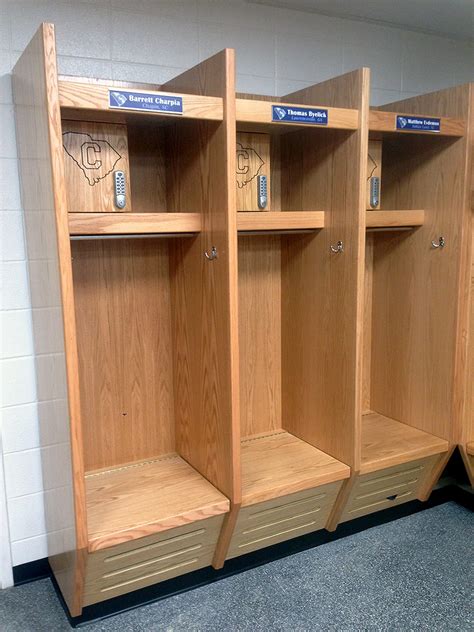 Wood Lockers The Citadel Baseball Lockers List Industries