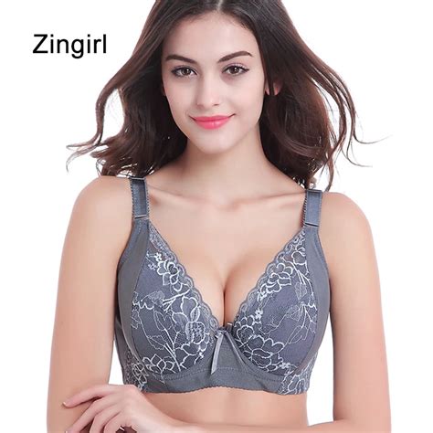 zingirl thin plus size lace bra brassiere women casual patchwork underwire basic bralettes