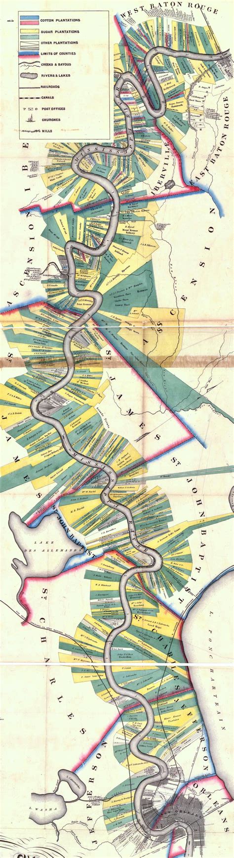 Plantations In Louisiana Map