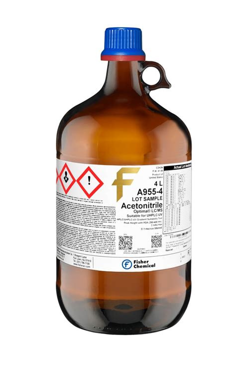Acetonitrile, Optima™ LC/MS Grade, Fisher Chemical™ | Fisher Scientific