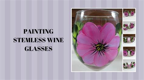 Painting Stemless Wine Glasses Diy Glass Painting Tutorial Aressa1 2019 Youtube