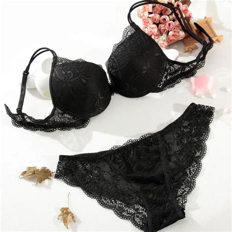 Buy Fashion Sexy Lace Bra Set Push Up Lingerie Women Underwear Sets Intimates