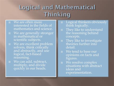 Ppt Logical Mathematical Intelligence Powerpoint Presentation Free