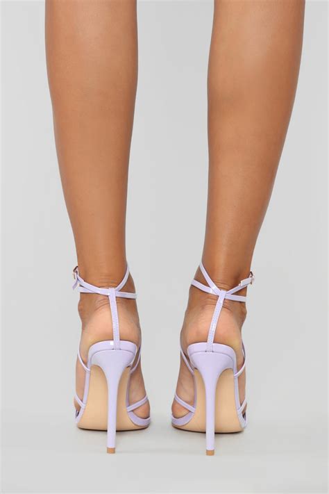 straps away heeled sandal lavender shoes fashion nova