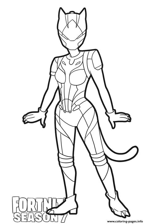 Lynx Max Tier Skin From Fortnite Coloring Page Printable
