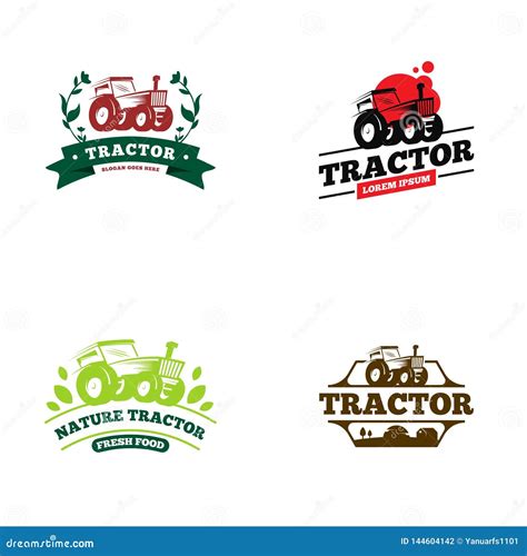 Tractor Logo Template Vector Tractor Logo Concept Stock Vector