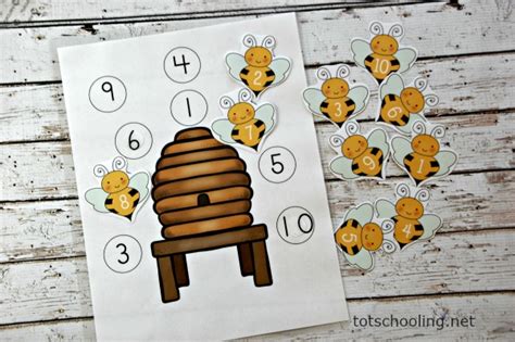 Bee Hive Number Matching Activity For Preschoolers Totschooling