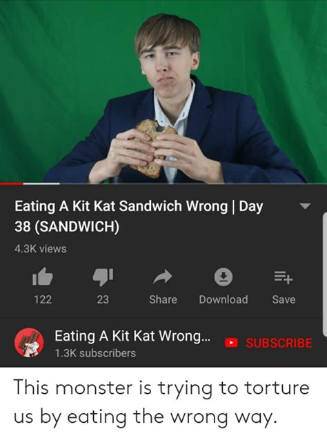 Eating A Kit Kat Sandwich Wrong Day 38 Sandwich 43k Views 122 Share