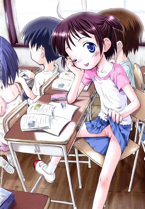 Kokekokko Coma Highres Source Request Blush Bottomless Classroom Clothes Lift Desk