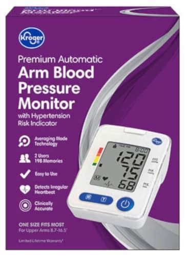 Kroger® Premium Automatic Arm Blood Pressure Monitor With Hypertension