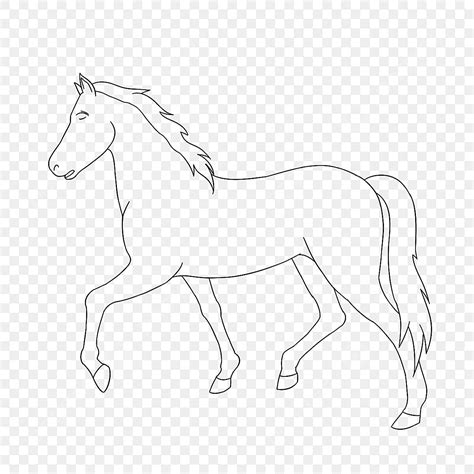 Gambar Kuda Clipart Kuda Comel Hitam Dan Putih Memotong Kuda Lukisan