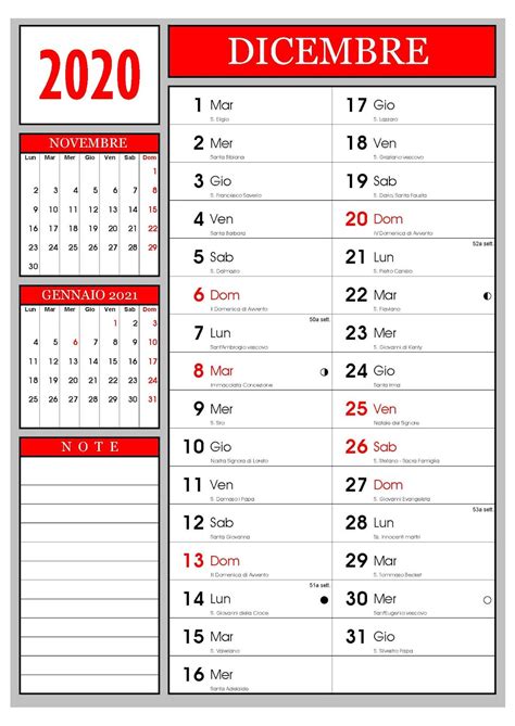 Calendario Calendario Mensile Dicembre 2020