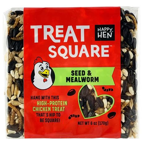 Happy Hen Treat Square Seeds And Mealworm 6 Oz