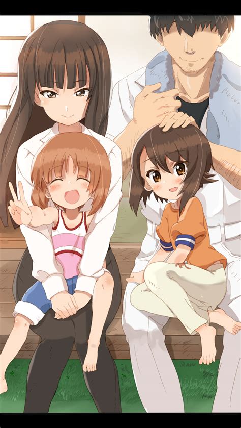 Nishizumi Miho Nishizumi Maho Nishizumi Shiho And Nishizumi Tsuneo Girls Und Panzer Drawn