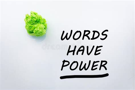 Words Have Power Inscription In Black Letters On A White Background