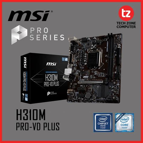 Msi H310m Pro Vd Plus M Atx Motherboard Intel Lga1151 Socket 2x Ddr4