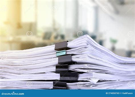 Stacks Of Papers On The Desk In The Office Business Office Stock Image