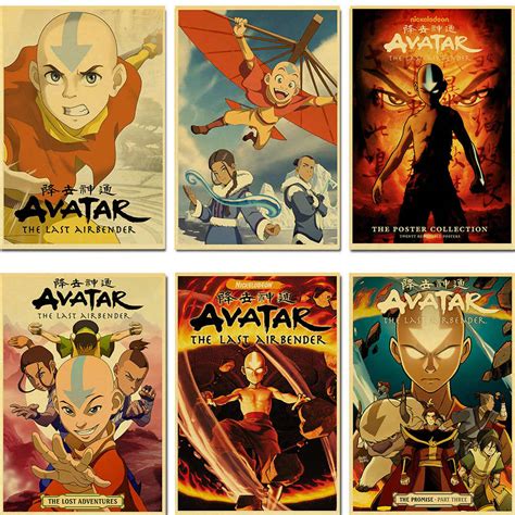 Art Poster Avatar The Last Airbender Aang Fight Anime Posters And