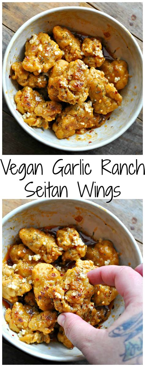 Tip into a bowl and add the wheat gluten and pea protein or protein powder. Vegan Garlic Ranch Seitan Wings | Recipe in 2020 | Seitan ...