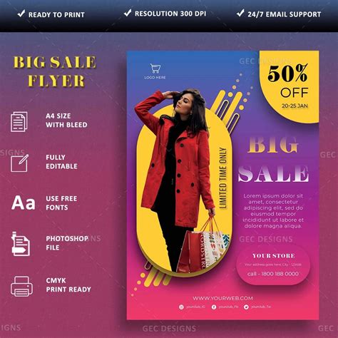 Big Sale Promotion Flyer Template Gec Designs