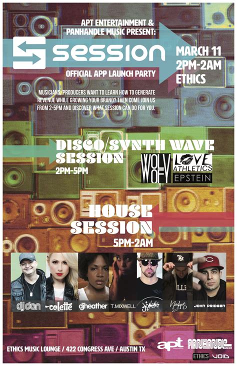 Session App Launch Party Disco Synth Wave Session Free W Rsvp