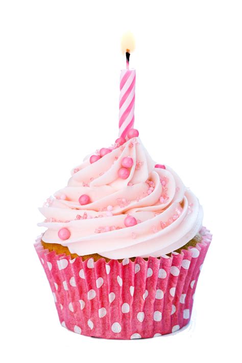 Birthday Cupcake With Candle Png Clip Art Image Happy Birthday Clip