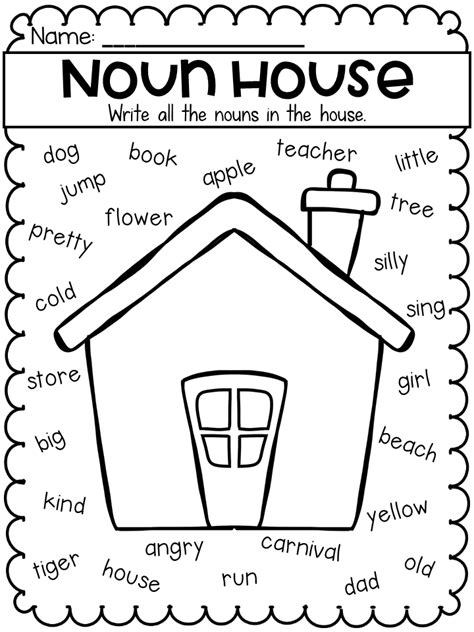 Verbs are conjugated according to person, number, gender, tense, aspect verbs are at the heart of sentences and clauses; Grammar Worksheet Packet - Nouns, Adjectives and Verbs Worksheets | Nouns first grade, Nouns ...