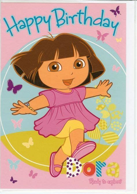 Dora The Explorer Happy Birthday Greeting Card