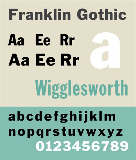 Free Franklin Gothic Font Ad Find Deals On Free Fonts In Utility Apps