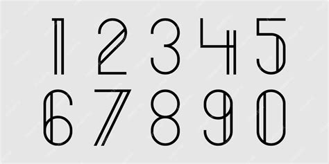Premium Vector Number Line Set Vector Font Alphabet Modern Dynamic